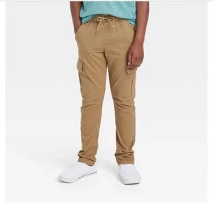 Cat & Jack Boys Stretch Drawstring Pull-On Cargo Jogger Fit Pants - Size 18 - Picture 1 of 2
