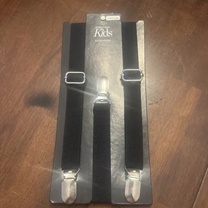 Kids Suspenders New From Nordstrom (Toddler) Black And Silver - Picture 1 of 4