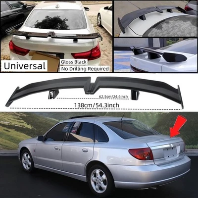 Fits Saturn L200 L300 2003-2005 Trunk Spoiler Pro Style Glossy Black Universal - Imagem 1 de 4