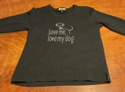 Camisa Christine Alexander Estrás Joya Brillante “Love Me, Love My Dog” Foto 1 de 4