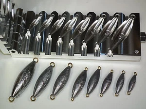 Saltwater Trolling Sinker mold 1/2,3/4,1,1.5,2,2.5,3,5oz CNC Aluminum Trol - Picture 1 of 6