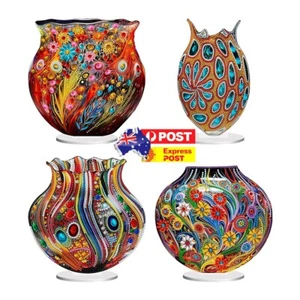 Acrylic Special Shape Diamond Gem Art Vase Aesthetic Exquisite for Home Decors - Picture 1 of 24
