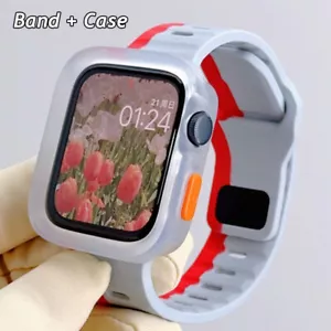 Estuche de poliuretano termoplástico para banda Apple Watch ultra2 49 mm 987 41 45 mm 654 44 40 mm + banda de silicona - Imagen 1 de 32