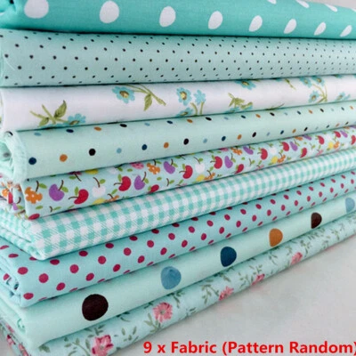 ZTT 9PC Assorted Bundle Quilt Quilting Cotton Fabric DIY Sewing