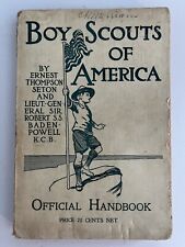 BOY SCOUTS OF AMERICA OFFICIAL HANDBOOK 1st EDITION DOUBLEDAY 9th 1910 LINEN