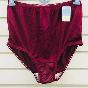 Womens 7 Simply Basic Nylon Brief Plum Juice Underwear Panties Sissy Panty New - Picture 1 of 4