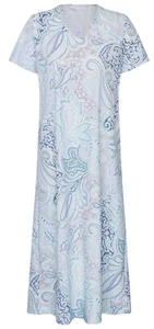 Hutschreuther Damen Nachthemd Schlafshirt lang Kurzarm 7510 Design 4 - Bild 1 von 2