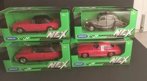 Nex - Welly: Set 4 Auto scala 1:24, Mercedes, Citroen, Alfa Romeo - Foto 1 di 5