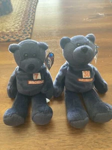 Denver Broncos Beanie Babies NFL John Elway + Terrell Davis football bears  - Picture 1 of 4