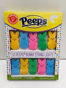 Peeps Bunny String Lights LED New Easter Indoor Battery Decor - Picture 1 of 7