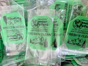 15@ Wonder Wafers "Fresh N Clean" INDIVIDUALLY WRAPPED Air Freshener - Picture 1 of 4