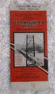 Vintage 1930's Official AAA Maps Main Highways & Routes to Bear Mountain Bridge - Picture 1 of 4