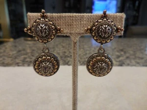JOHN HARDY STERLING & 18K DANGLE CLIP ON EARRINGS - Picture 1 of 3