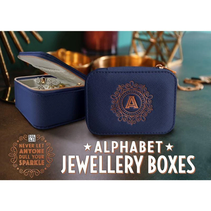 History & Heraldry Alphabet Personalised Travel Jewellery Box - Image 1 of 1