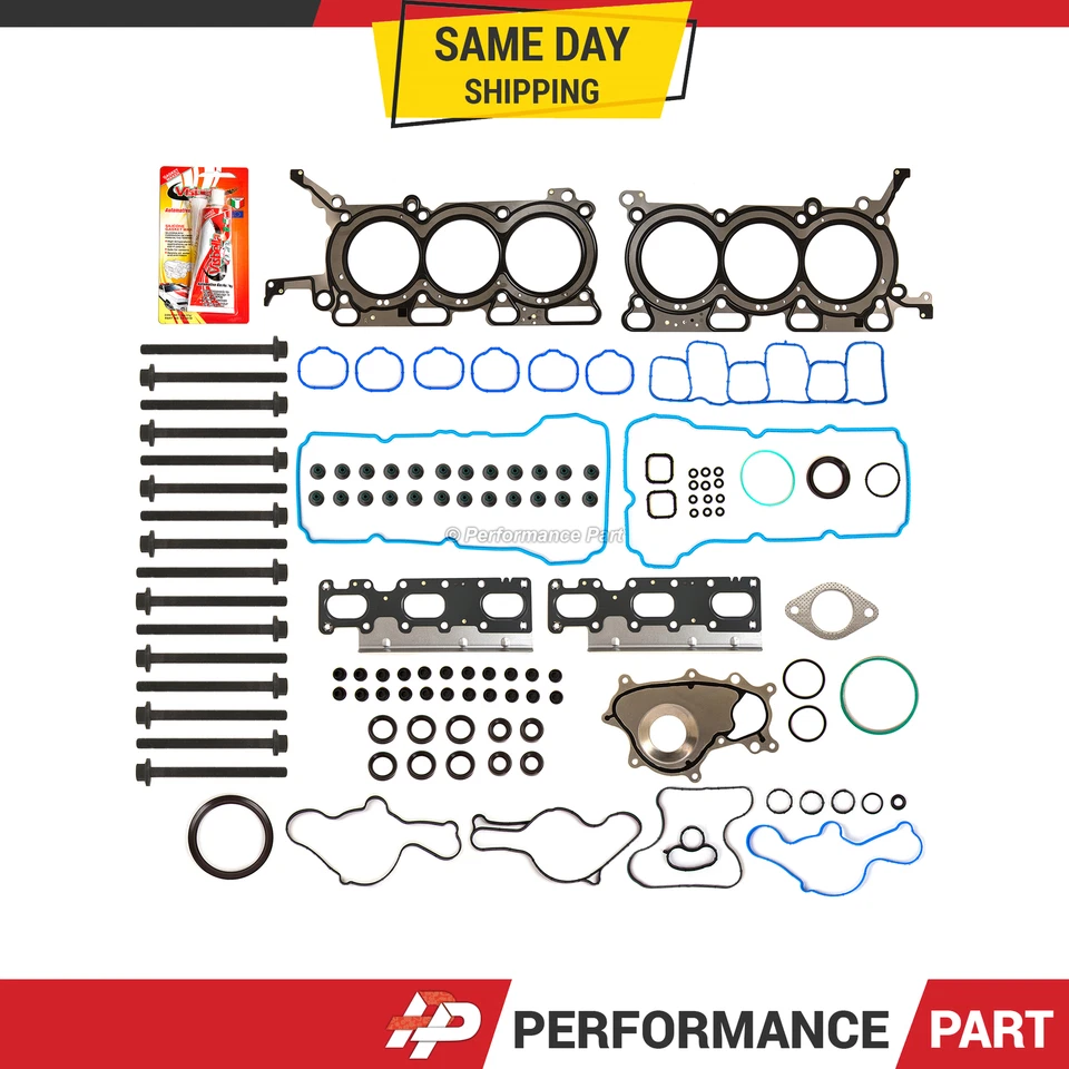 Full Gasket Set Head Bolts for 11-13 Ford Edge Lincoln MKT MKZ 3.7L V6 DOHC 24V - Image 1 of 4