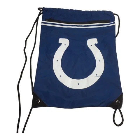 Indianapolis Colts Drawstring Backpack Bag NFL Football Heavy Duty Front Pocket Cover