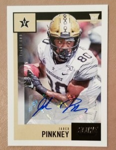 Jared Pinkney RC 2020 Score Rookie Autograph Football Card