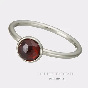 Authentischer Pandora Januar Tröpfchen synthetischer Granat Ring Größe 60 (9) 191012GR - Bild 1 von 1