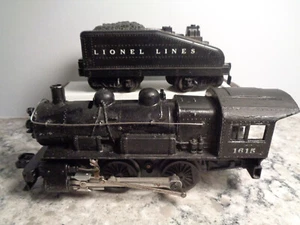 1955 VINTAGE LIONEL 1615 O SCALE 0-4-0 DIECAST METAL LOCO WITH SLOPEBACK TENDER - Picture 1 of 6