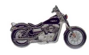 1113 Motorrad Pin Anstecker Harley Davidson HD Bob schwarz black Motorrad Art