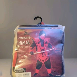 Complete Red NINJA Halloween Costume Boys' Size Medium (8-10) 7 Piece Set NEW - Picture 1 of 3