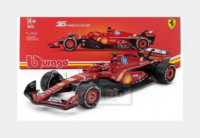 1:24 BURAGO Ferrari F1 Sf-24 #16 2024 Leclerc + Pilot & Showcase BU26821-L