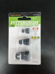 3 Piece SAE Square Drive Socket Caps turn sockets into wrenches in tight places! - Picture 1 of 3