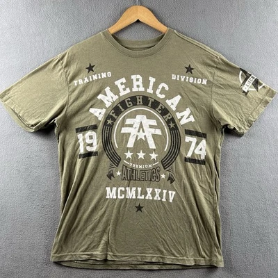 Camisa de Luchador Americano Para Hombres XL Verde Militar Doble Cara Dalton UFC MMA Camiseta Foto 1 de 4