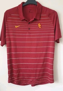 Maglia Nike USC. Polo da golf L.Mens rossa grande Dri-Fit SC Trojans. Manica corta. - Foto 1 di 16