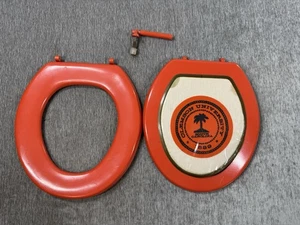 Vintage Clemson University Tigers Toilet Seat Orange Football Alumni Student - Picture 1 of 21