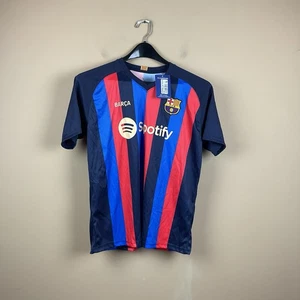 Fc Barcelona Jersey Mens L Blue Red Spotify S/S Polyester - Picture 1 of 8