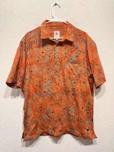 Territory Ahead polo shirt large tall flowers batik - Picture 1 of 7