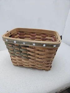 Patriotischer Longaberger rechteckiger 10 x 7 Korb - Bild 1 von 2