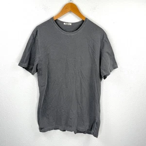 Buck Mason T Shirt Uomo Grigio Medio Slub Orlo Curvo Tee Supima Cotone Sbiadito - Foto 1 di 8