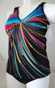 SUNMARIN Bademode Tankini schwarz-bunt Softschallen ohne Bügel Gr 46 Cup B NEU - Bild 1 von 7