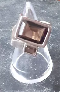 Sterling Silber Rauchquarz Ring Gr. M1/2 - Bild 1 von 1