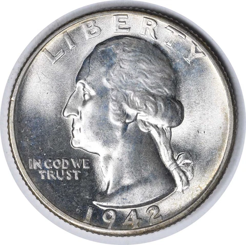 1942-D Washington Silver Quarter DDR FS-801 Choice BU Uncertified #855 Cover