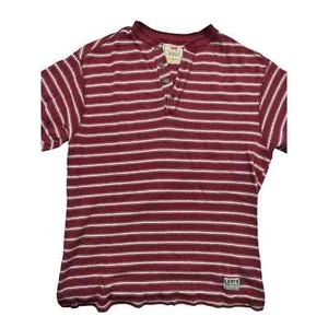 Levi's Thermal T-Shirt Short Sleeves Red and White Stripes Small - Picture 1 of 5