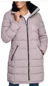 ANDREW MARC WOMEN'S HOODED QUILTED PUFFER COAT JACKET(FIG MAUVE, S)NWD - Picture 1 of 3