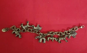 Daire's Jewelry Chain Bracelet with African Animals. Lions, Elephants, Rhino's. - Bild 1 von 4