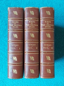 Wayside & Woodland Birds, Series 1, 11 and 111, RARE set, re-bound in leather - Picture 1 of 24