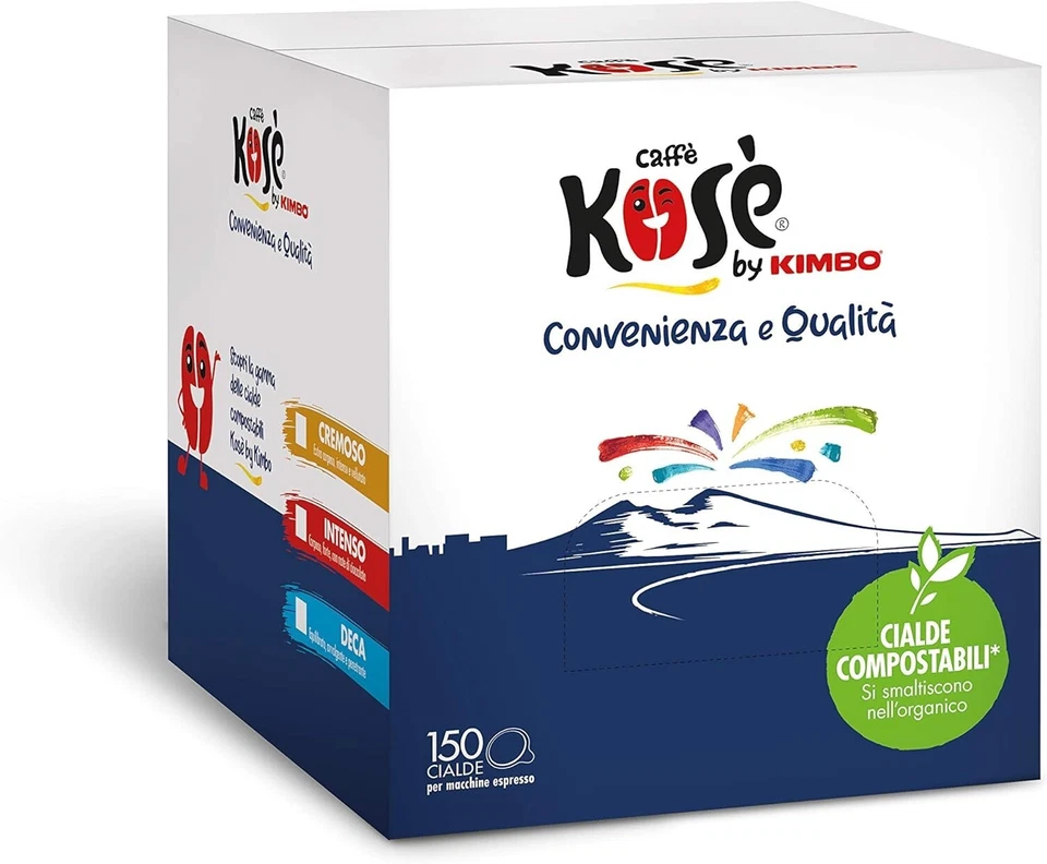 150 Cialde Filtro Carta 44mm Miscela Cremoso Kosè By Kimbo