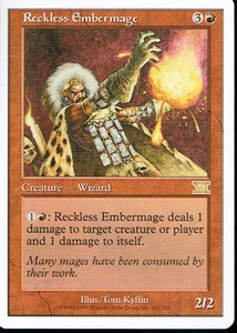 MAGIC THE GATHERING 6TH EDITION RED RECKLESS EMBERMAGE - Picture 1 of 1