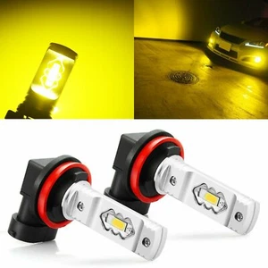 JDM ASTAR H11 LED Fog light1600LM Bulbs High Power 3000K Amber,2pc - Bild 1 von 12