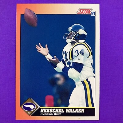 Herschel Walker 1991 Score Card #348 NFL Minnesota Vikings - Image 1 of 2