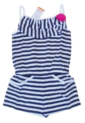 NWT Gymboree Girls Size 6  Navy White Striped Romper NEW - Image 1 of 2
