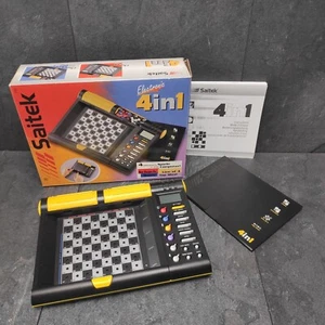 Vintage 1999 Saitek Electronic 4 en 1 juego ajedrez señora línea de 4 Top Mind - Imagen 1 de 10