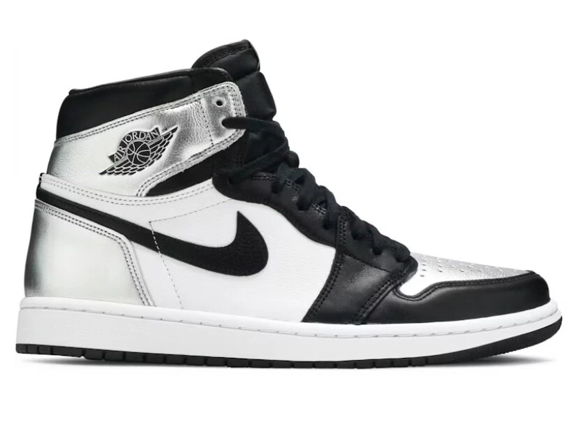 Jordan 1 High OG Metallic Silver (W) UK6 - Image 1 of 4