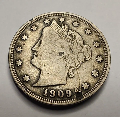 1909 Liberty Nickel Obverse Delamination Error Cover