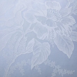 NWT Yves Delorme Queen Flat Sheet 94x116 Floral Blue White Botanical Sateen NEW - Picture 1 of 24
